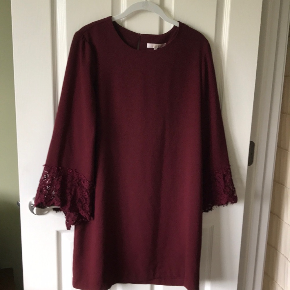 Waye Marroon long sleeve dress size M